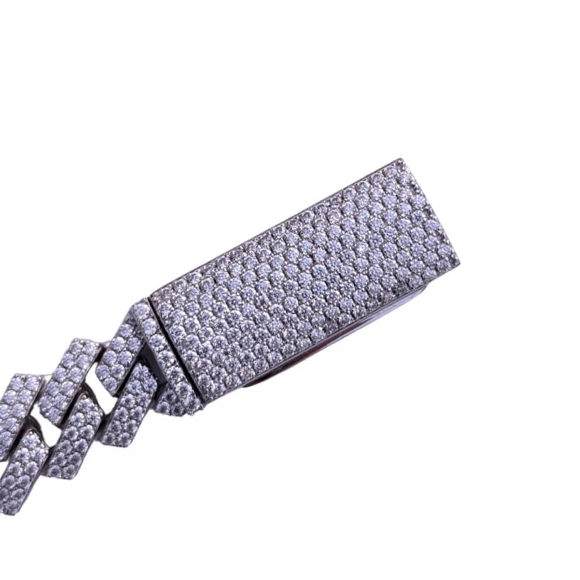 12mm Moissanite Cuban Bracelet