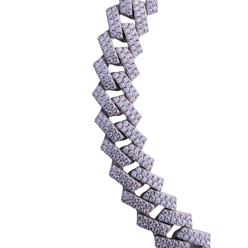 12mm Moissanite Cuban Bracelet