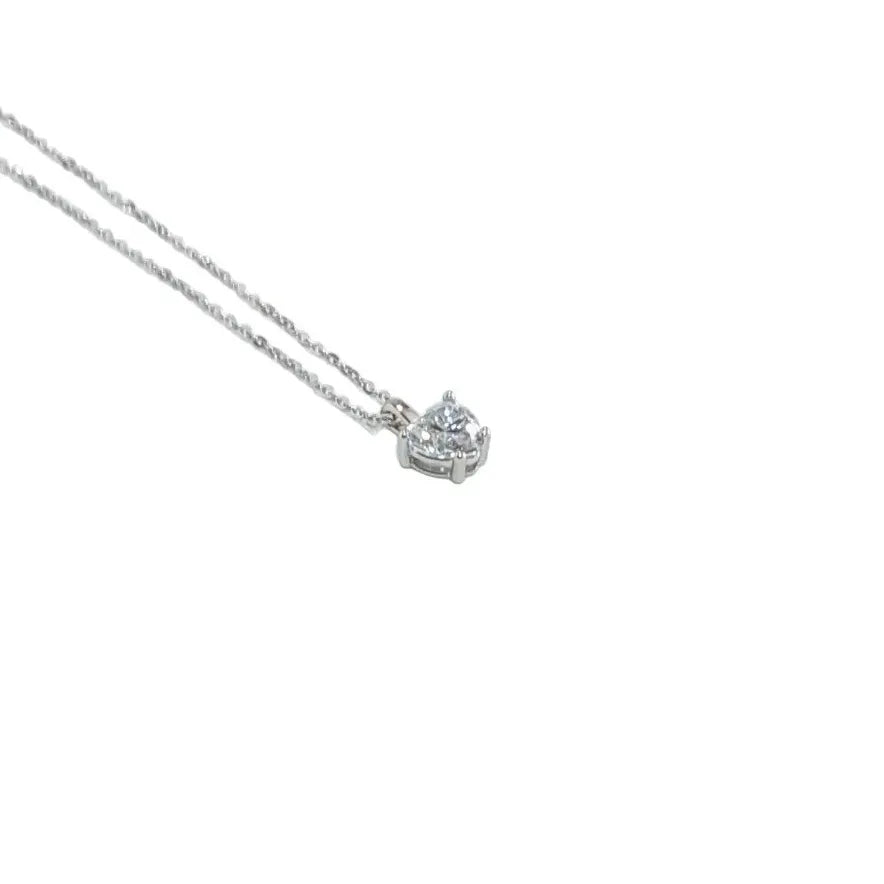 1 Carat Heart Cut Moissanite Necklace