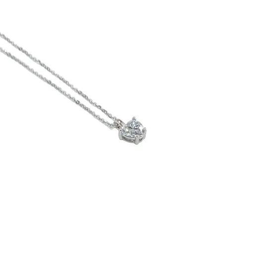 1 Carat Heart Cut Moissanite Necklace