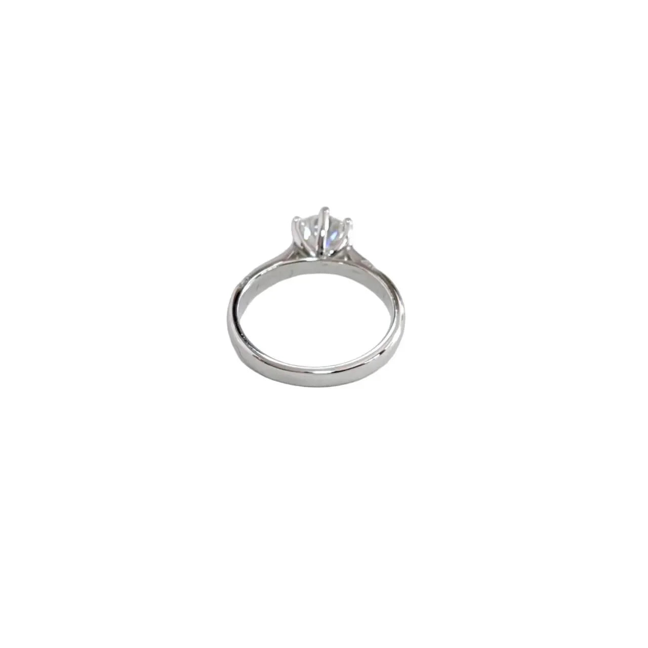 1 Carat Moissanite Ring With Side Stone