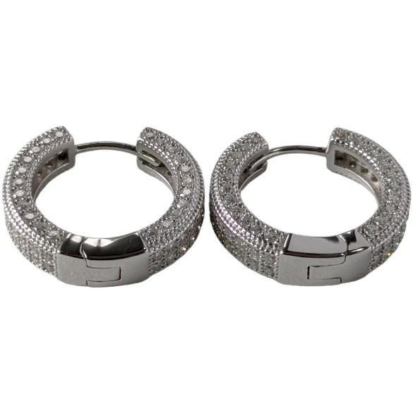 20mm Moissanite Loop Earring