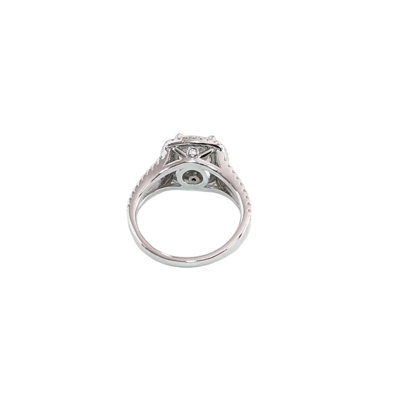 2 Carat Cushion Cut Double Band Moissanite Ring