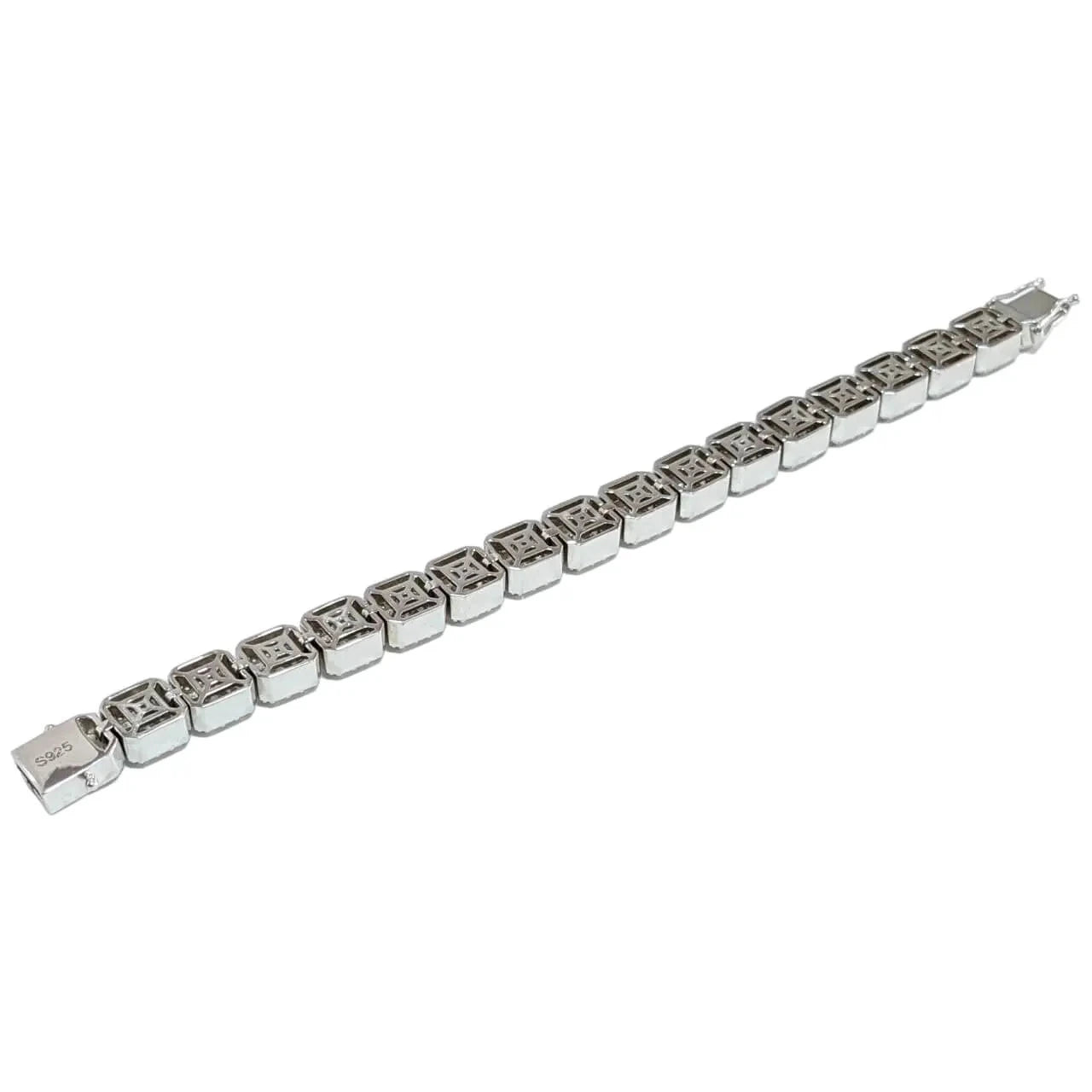 10mm Moissanite Cluster Tennis Bracelet
