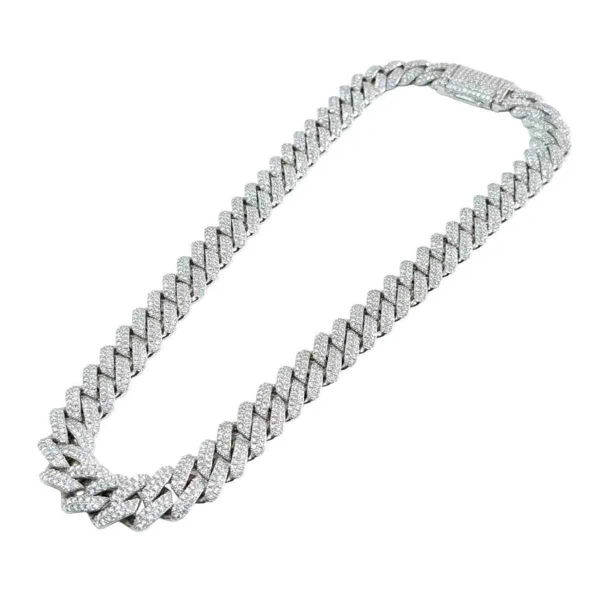 14mm Moissanite Cuban Chain