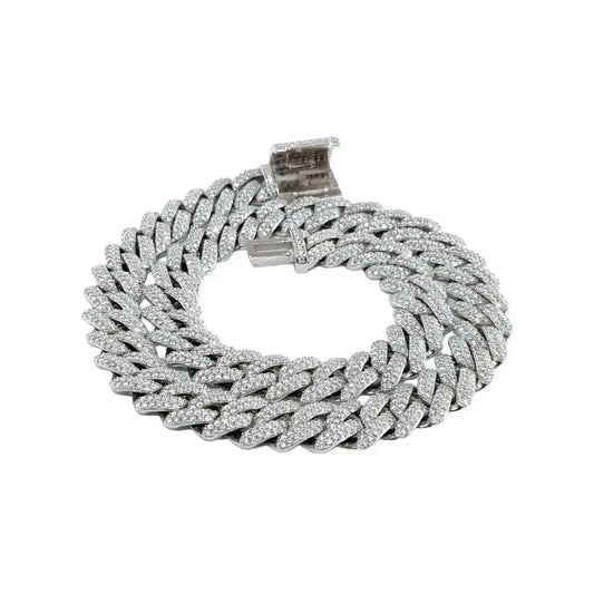 14mm Moissanite Cuban Chain