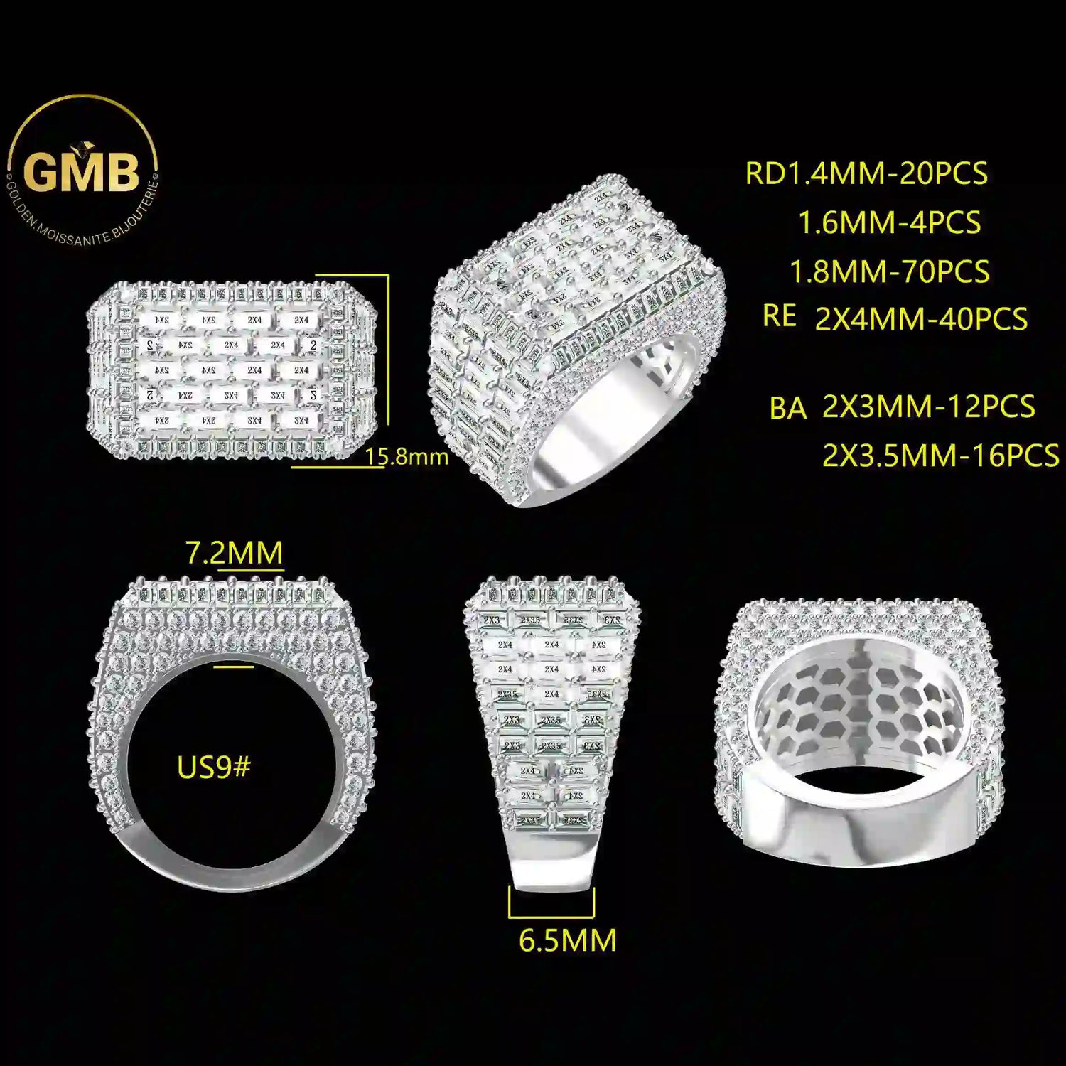 Croquis bague chez Golden Moissanite Bijouterie