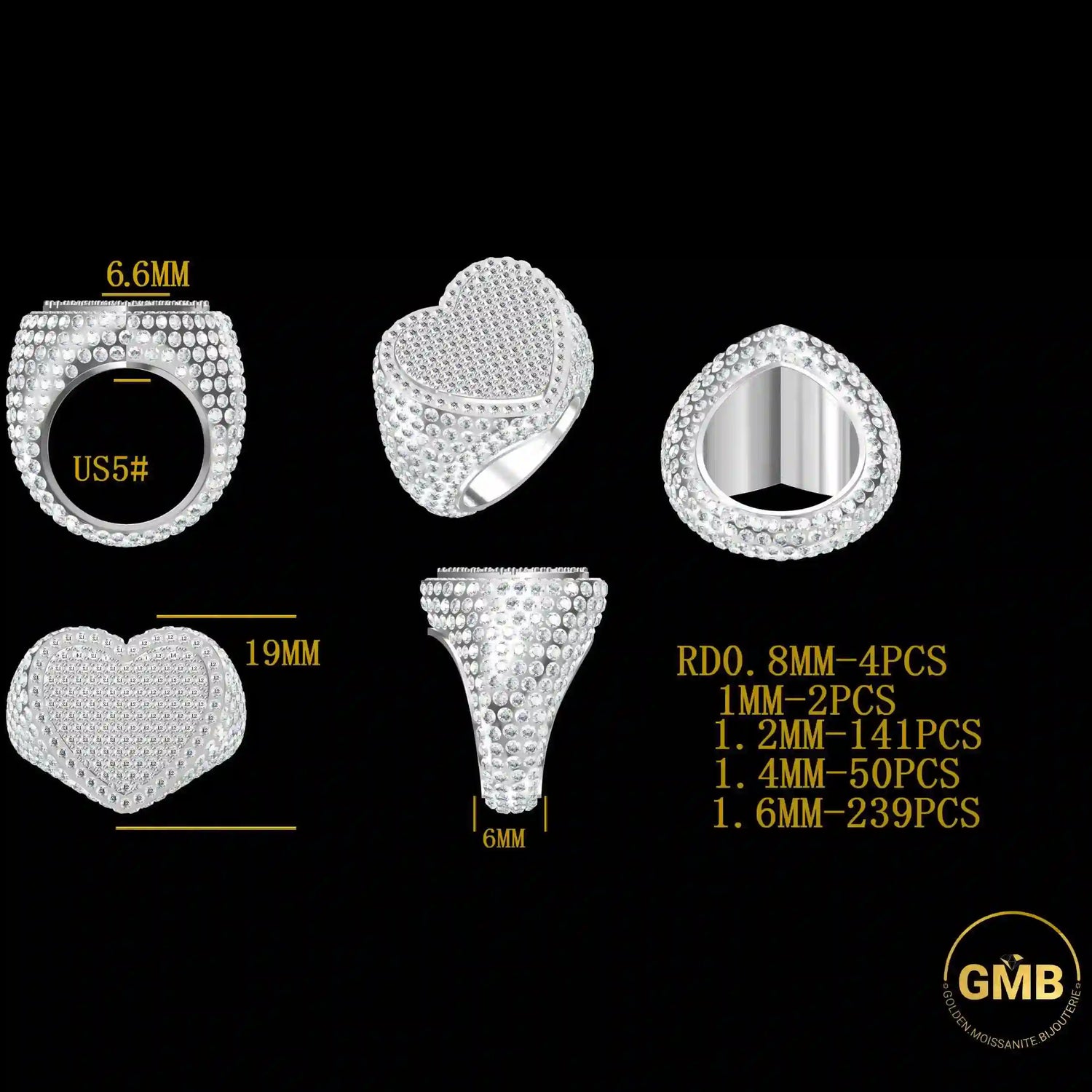 Croquis bague chez Golden Moissanite Bijouterie