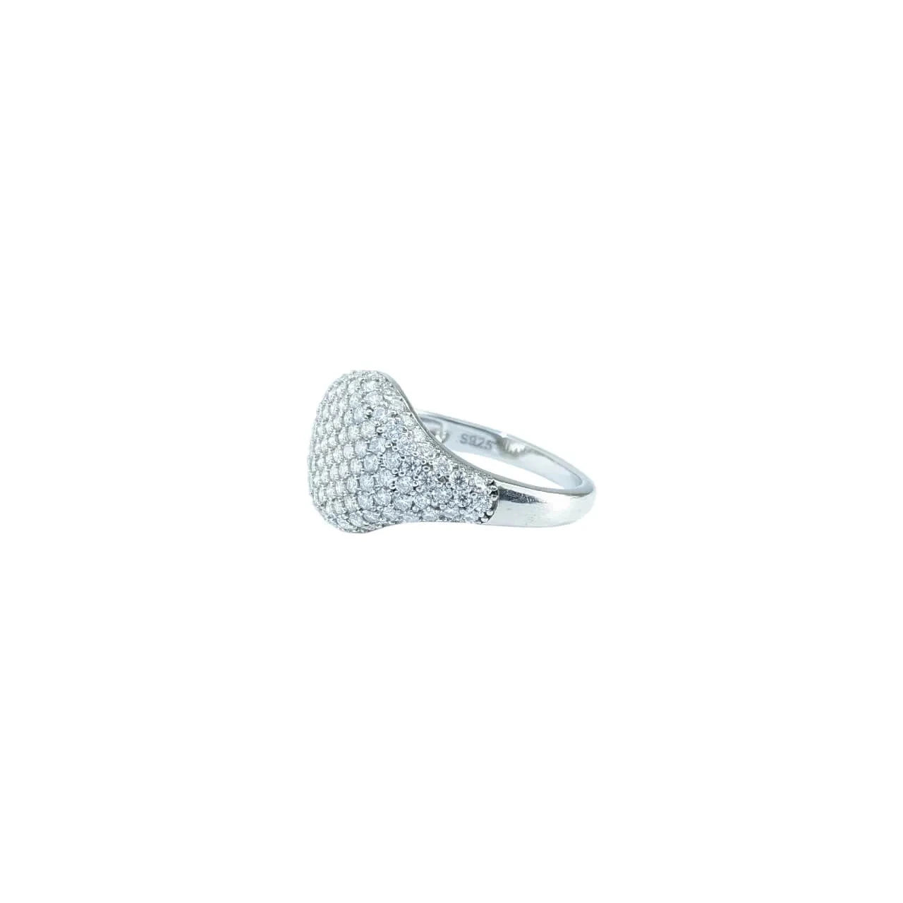 Pave Hexagonal Moissanite Ring