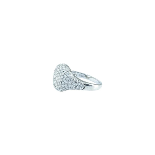 Pave Hexagonal Moissanite Ring