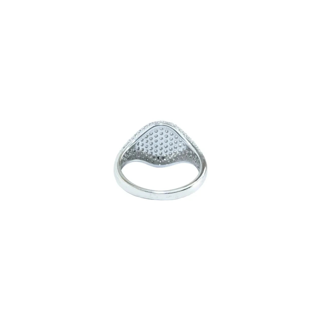 Pave Hexagonal Moissanite Ring