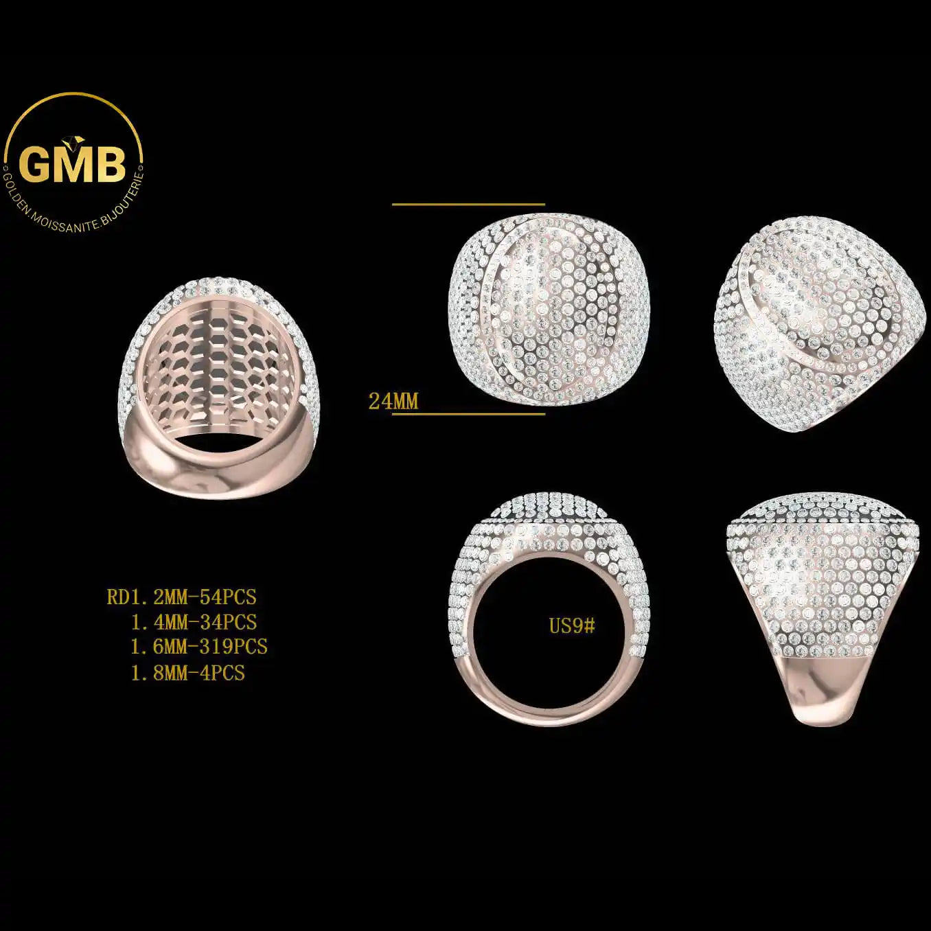 Croquis bague chez Golden Moissanite Bijouterie