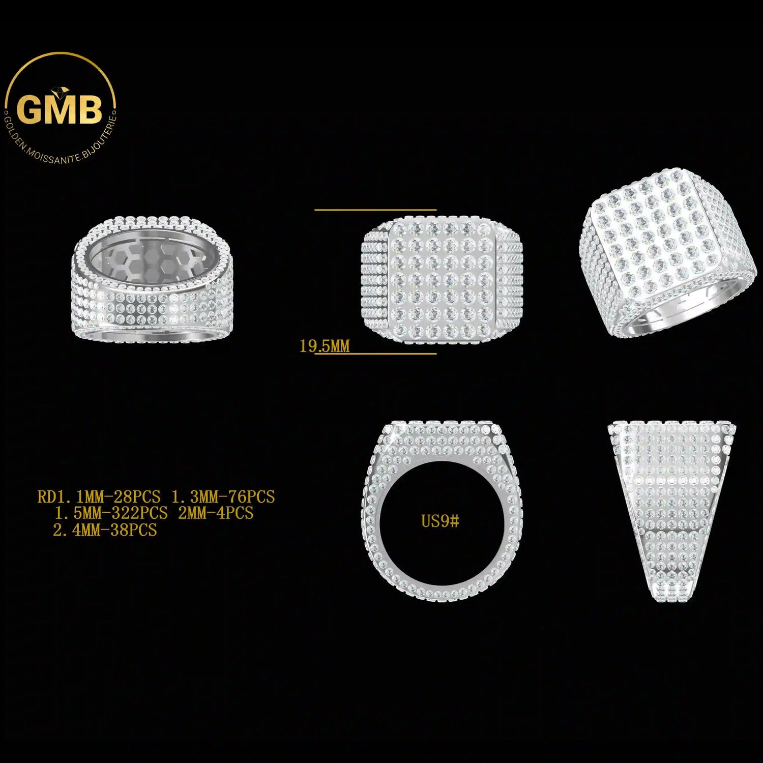 Croquis bague chez Golden Moissanite Bijouterie