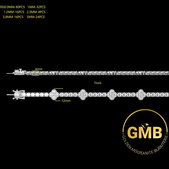 Croquis bracelet chez Golden Moissanite Bijouterie