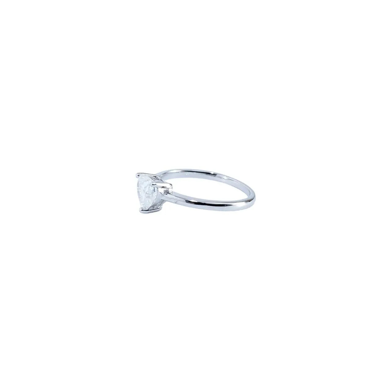 1 Carat Heart Cut Moissanite Ring