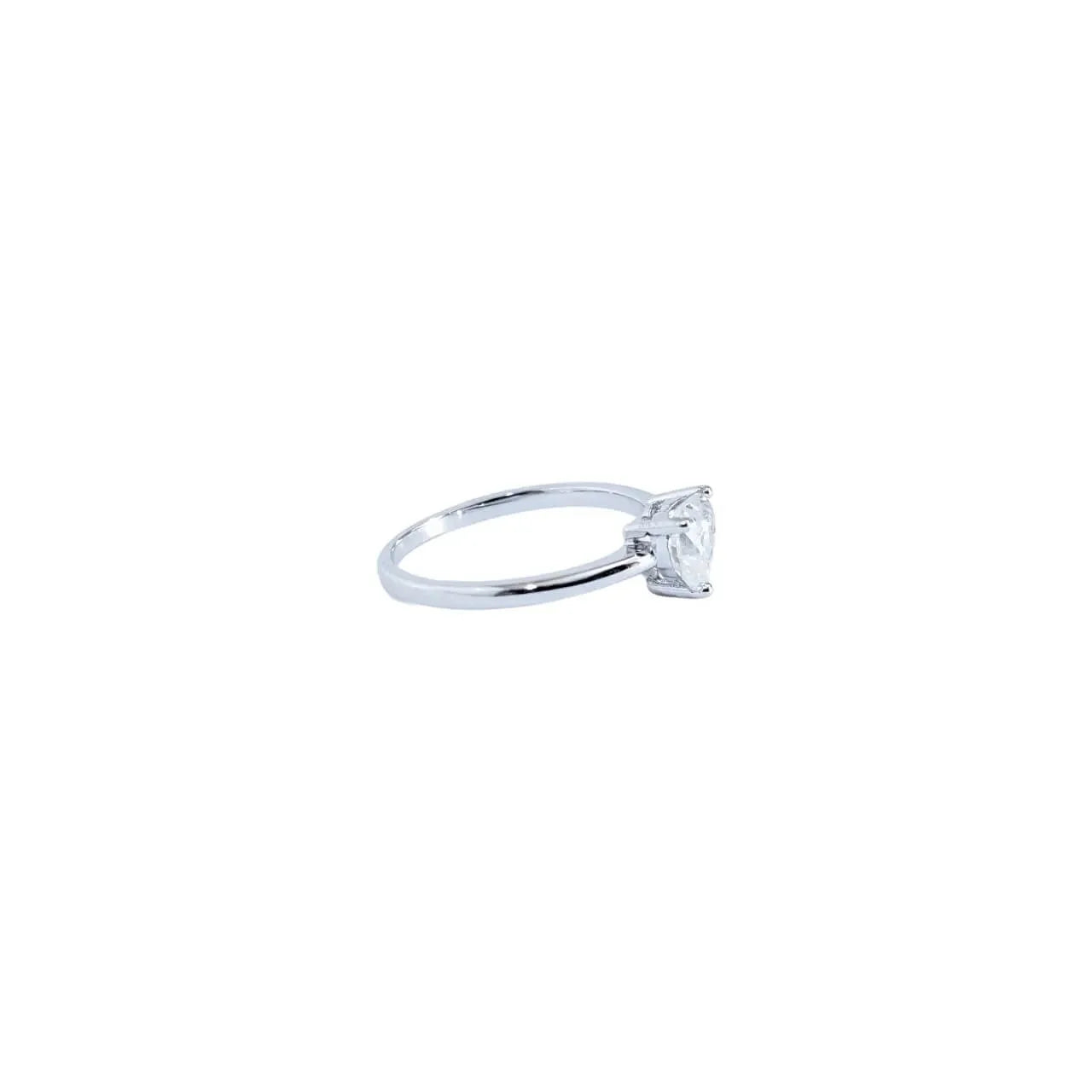 1 Carat Heart Cut Moissanite Ring