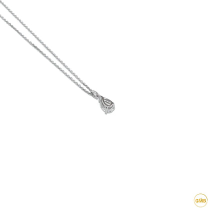 Collier 'Pear Cut' moissanite 1 carat chez Golden Moissanite Bijouterie