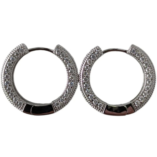 20mm Moissanite Loop Earring