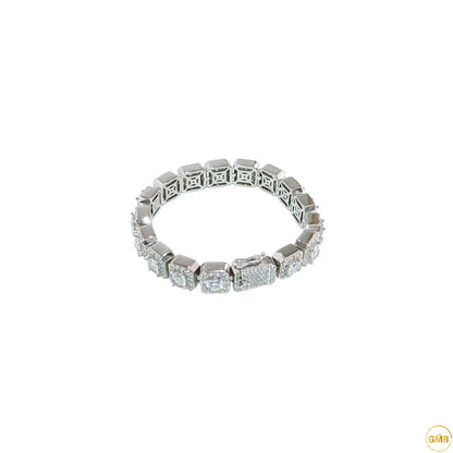 Bracelet tennis 'cluster' moissanite chez Golden Moissanite Bijouterie