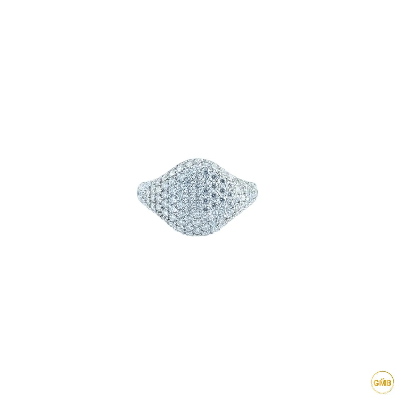 Anneau pavé hexagonal moissanite chez Golden Moissanite Bijouterie