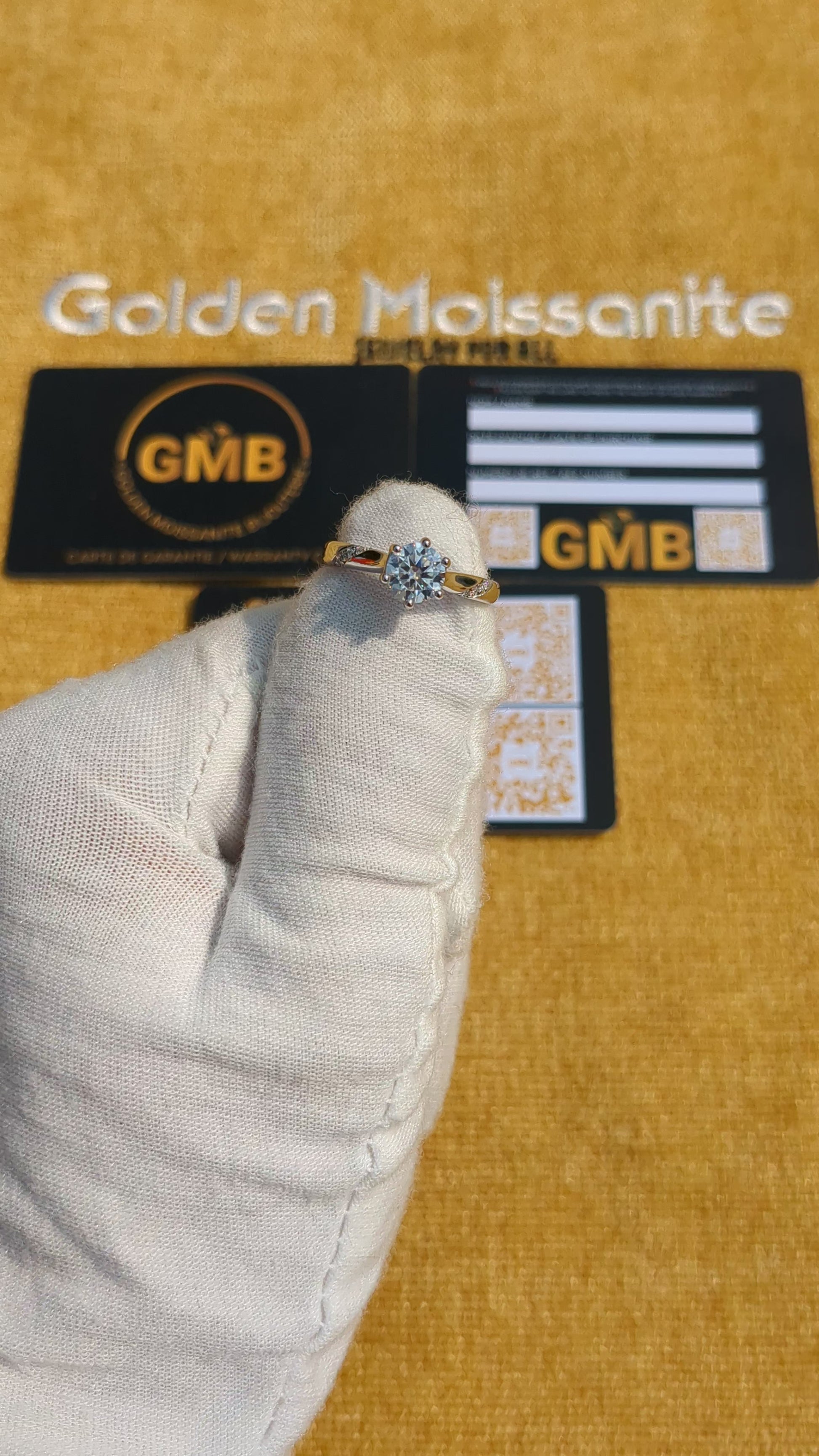 1 Carat Moissanite Ring With Side Stone