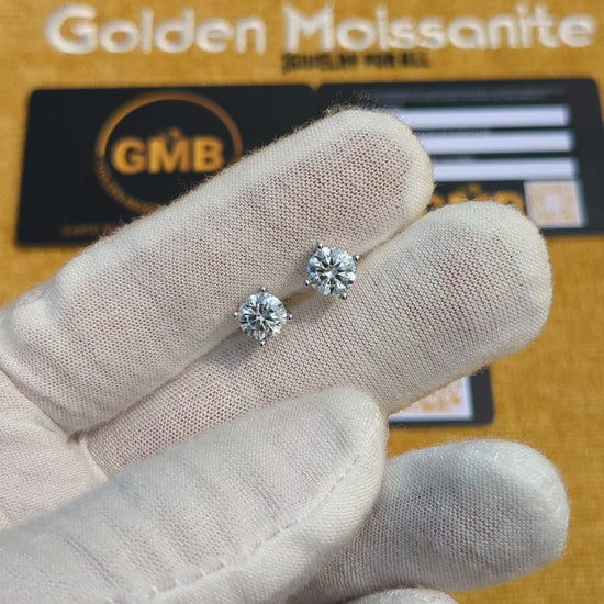 1ct Moissanite Earrings