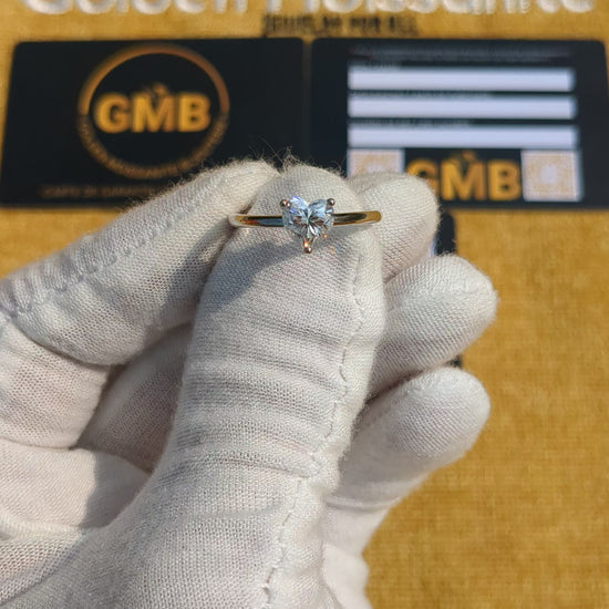 1 Carat Heart Cut Moissanite Ring