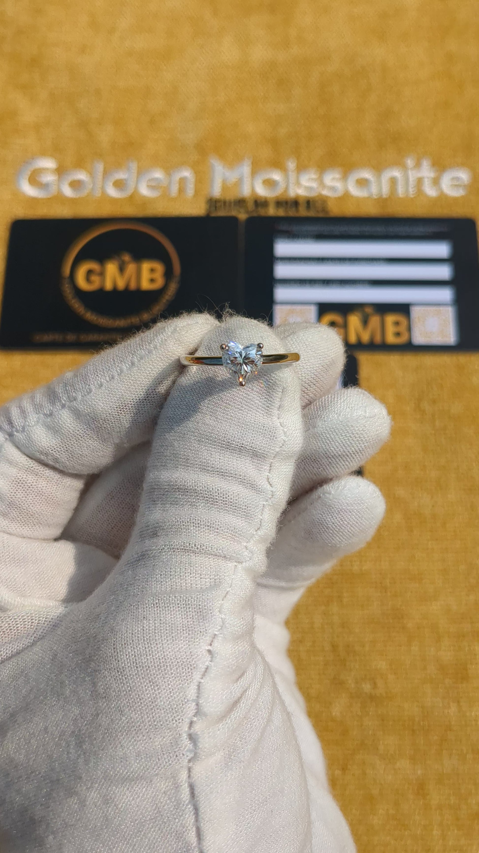 1 Carat Heart Cut Moissanite Ring