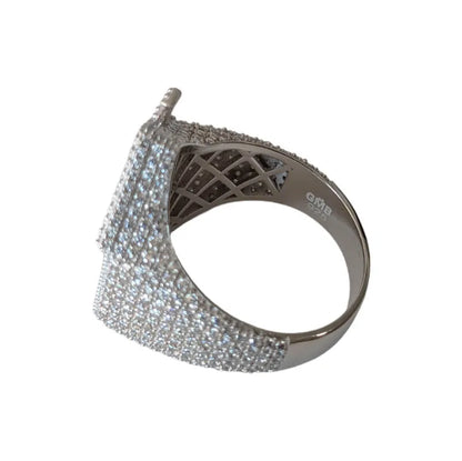 Moissanite Trap House Ring